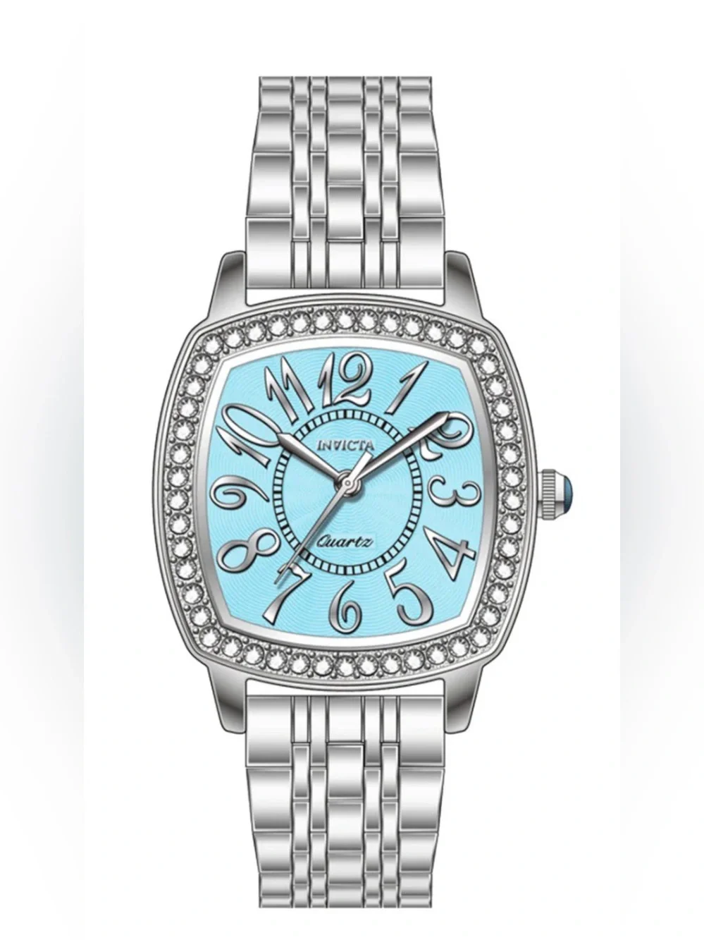 Invicta Silver Wildflower Women's Watch-31mm-Lt Blue,Crystal Bezel-69364 NIB NWT